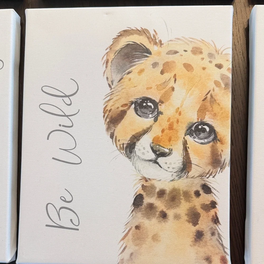 Etsy Safari Nursery Wall Art Set 6 8x10 Watercolor Baby Animal Canvas Prints